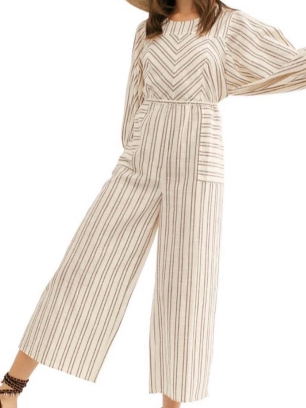 Free People Kenny One-Piece Striped Jumpsuit size XSmall NEW w/tags